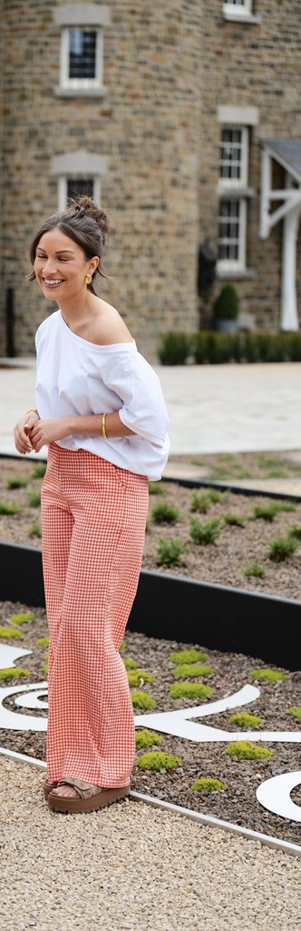 Pantalon Vichy Corail