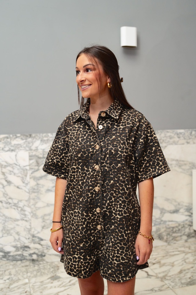 Combi-short léopard